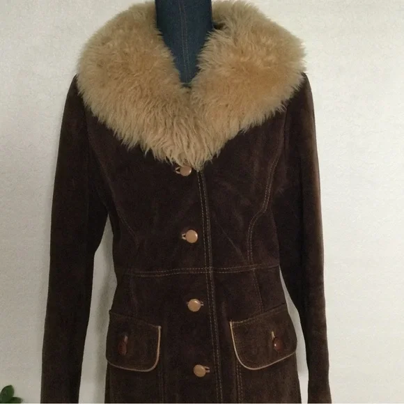 Vintage Leather Penny Lane Jacket with Faux Fur - Picture 2 of 6